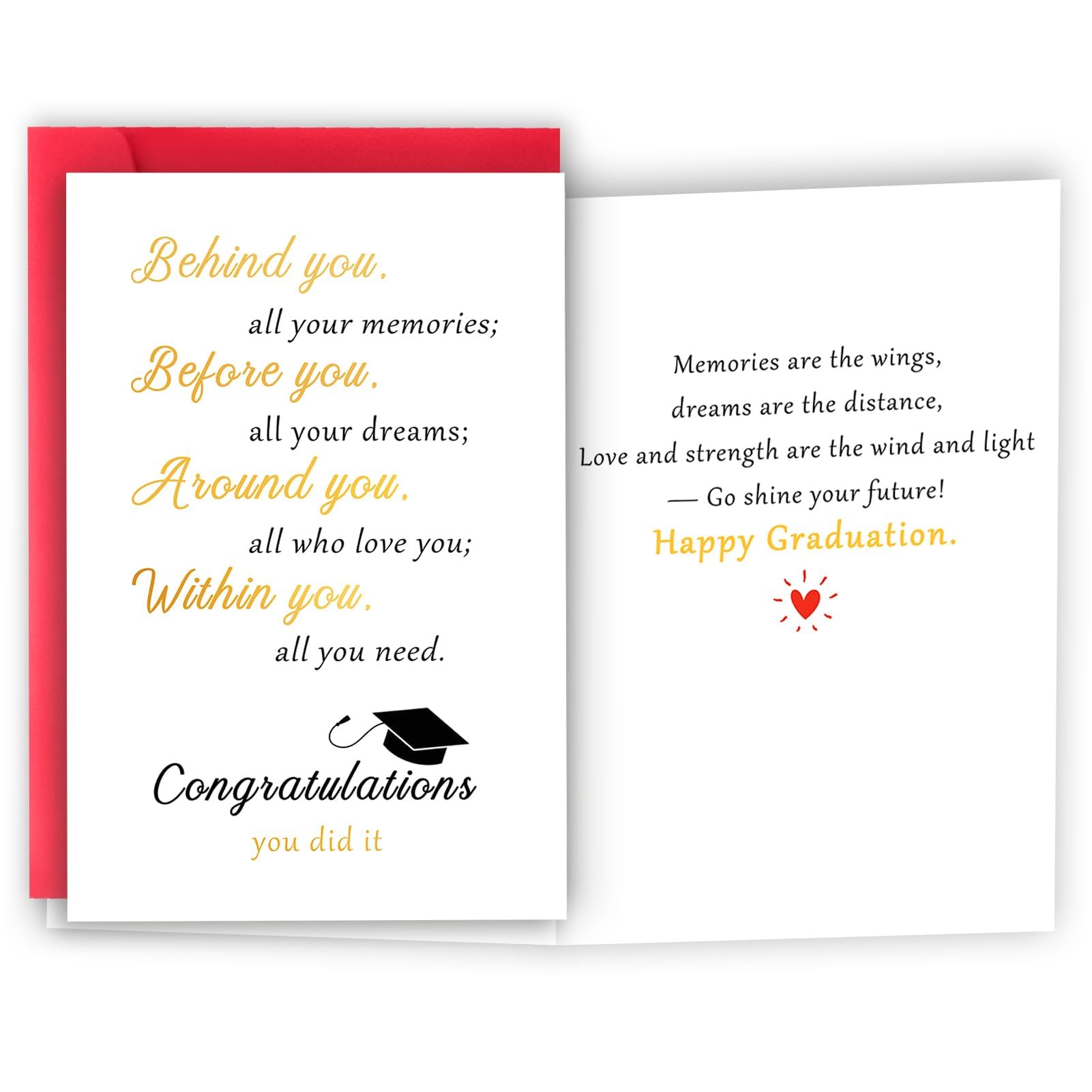 Graduation Card Gift for High School College Grad, You Did It Card for Graduate Women Men, High School Graduation Card Gift