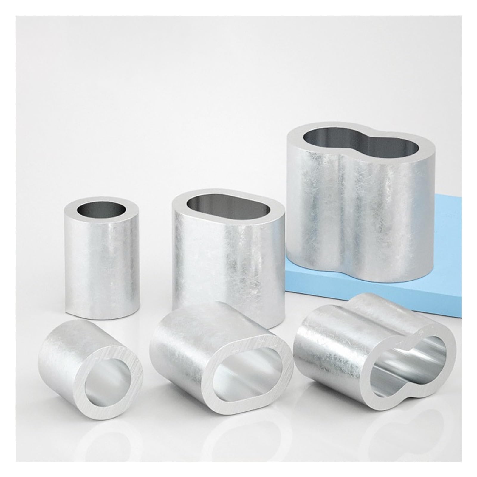 Ferrules pour câble en acier Câble en aluminium serti manchon fixe clip fixation blocage câble M0.5M0.8 M1 .2 .5 M2. M3 M4 M5 M6 M8 M10 M12 M14 M16 M18 M20 (trou simple, M1.5)