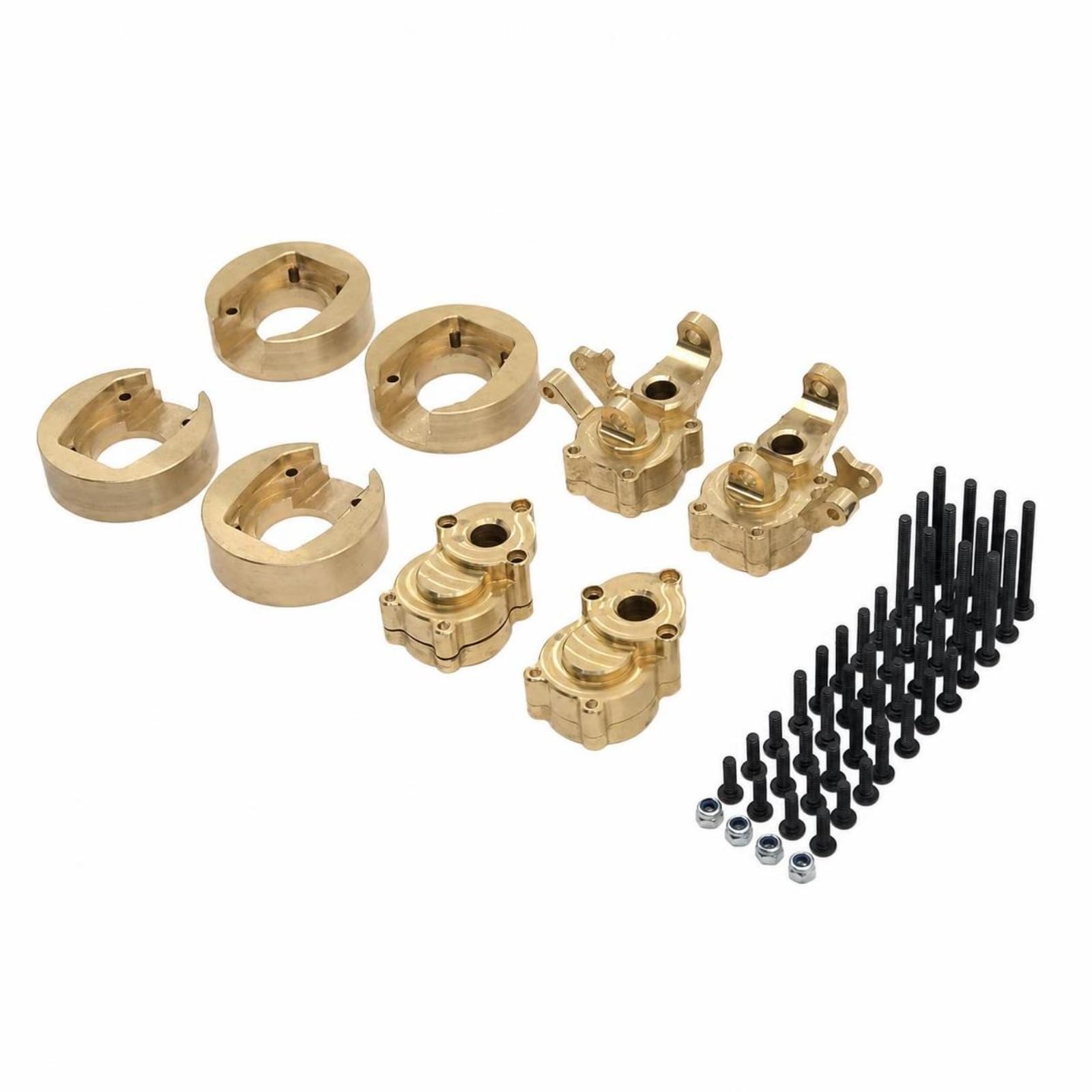 Kit di Aggiornamento in Ottone per Veicoli Rc YK4102 YK4103 YK6101 con Parti E Contrappesi Viti E Dadi per Montaggio Sicuro Costruzione Rigida per