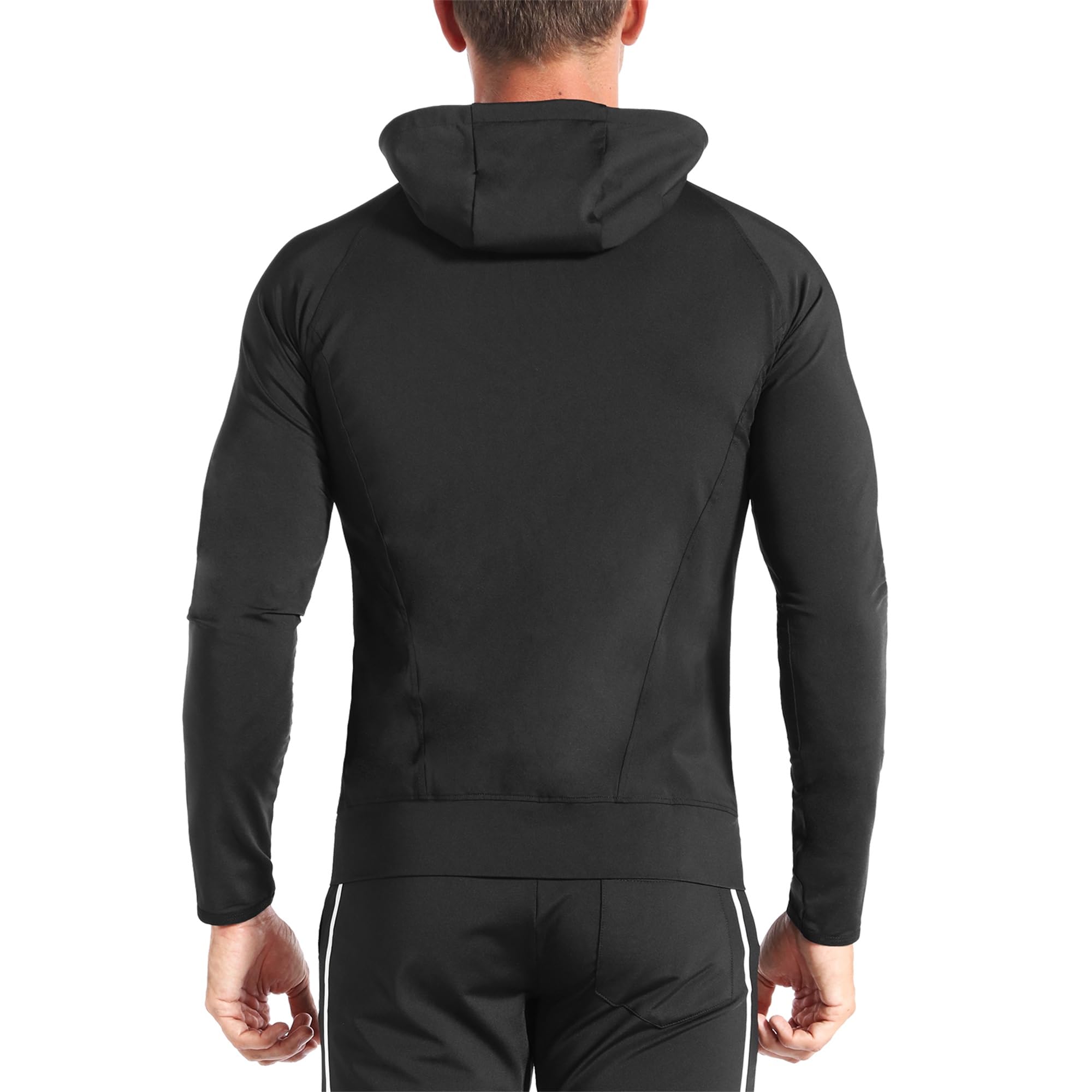 BROKIG Dualzip Sweat à Capuche Sport Homme,Léger Zippé Hoodie Running Survetement Veste Sweatshirt pour Homme
