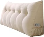 Triangular Headboard Pillow,Large Wedge Pillow Decorative Body Throw Pillows Bed Backrest Reading Bolster Lumbar Cushion for Sofa Bed,Charcoal gray-59(L) x7.8(W) x19.7(H) inch