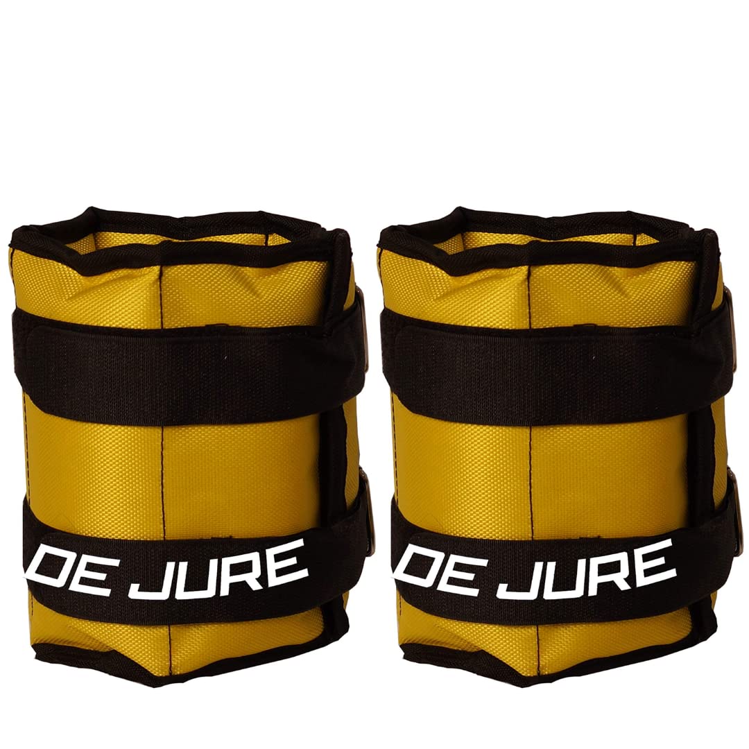 DE JURE FITNESS Ankle & Wrist Weight Set, Adjustable Strap, 2KG Pair (2Kg x 2 = 4kg) (E) Yellow (B08NSJD5V6) Amazon Price History, Amazon Price Tracker