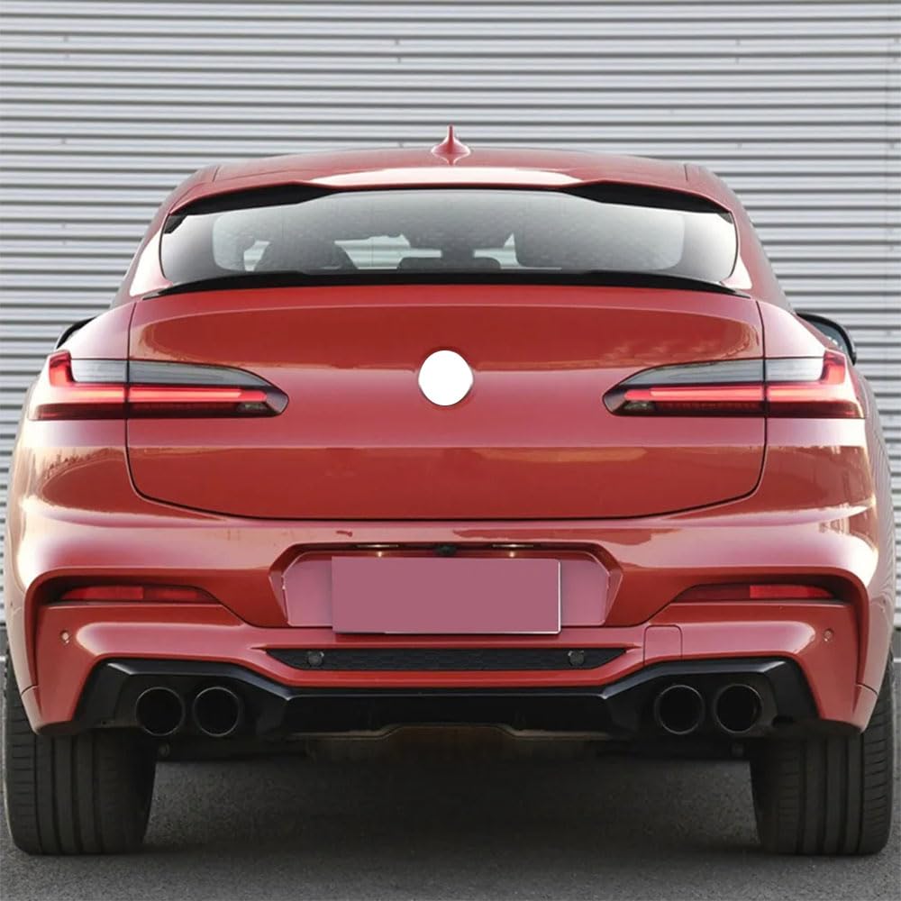 para BMW X4 G02 M Performance Style 2018-2023 Alerón Trasero, Spoiler Alerón Coche Trasero Maletero Alerones Plástico Alto Rendimiento Alerón Accesorios de Modificación