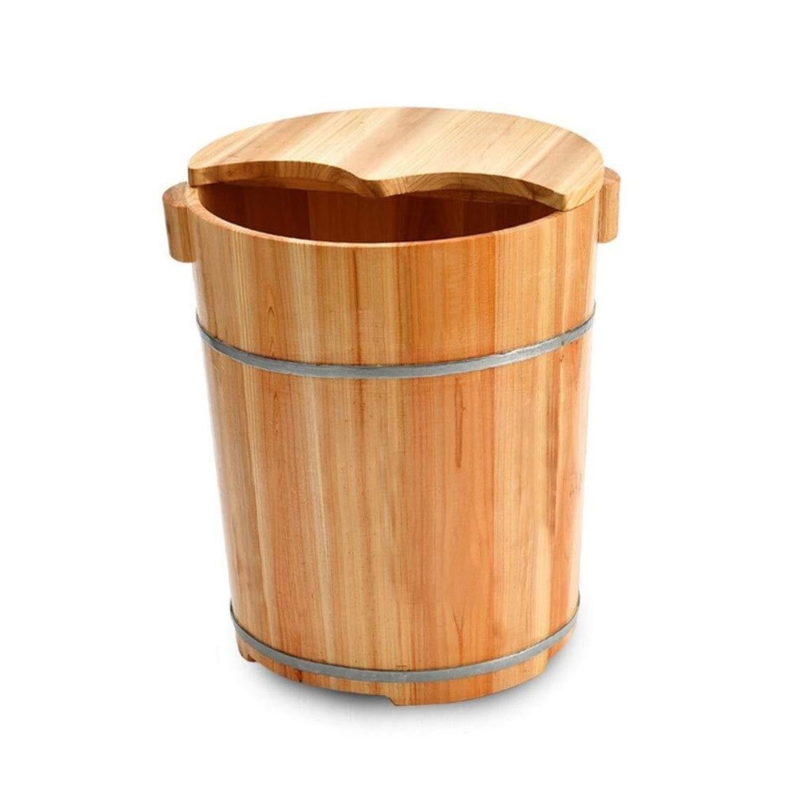 Foot Footbath Bucket Wooden Barrel Foot Spa Bucket With Lid Soaking Tub Wood Wash Basin For Sauna Soaking Feet