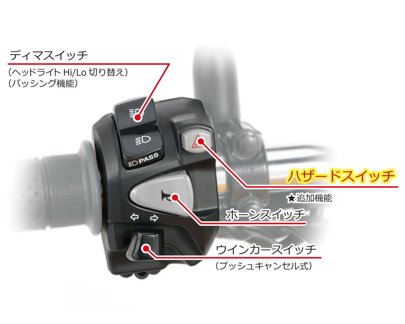 Amazon | キタコ (KITACO) 左ハンドルスイッチ ハザード機能付 XSR125