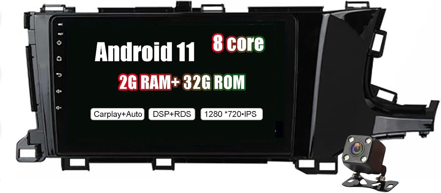 Double Din Car Stereo GPS Navi 9 inch Head Unit for Honda Shuttle 2 2015-2020 Built-in Wired CarPlay Bluetooth FM RDS Radio Suppot SWC WiFi/BT Tethering Internet