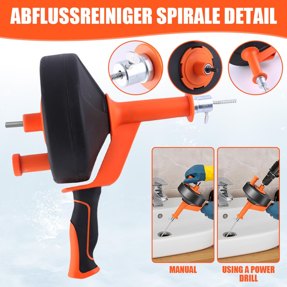 5M Sewer Dredger Spiral Pipe Cleaning Rod Sink Drain Cleaner Clog Remover Tool Toilet Kitchen Paip Lubang Sinki Sumbat I.170086754