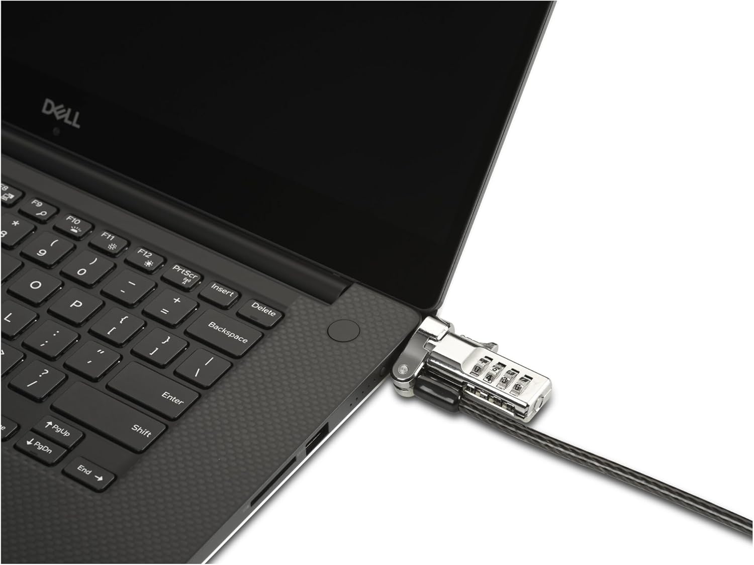 Kensington Universal 3-in-1 Combination Serialized Laptop Lock - Preset - 4-Digit - Carbon Steel, Plastic - 5.91 ft - for Notebook