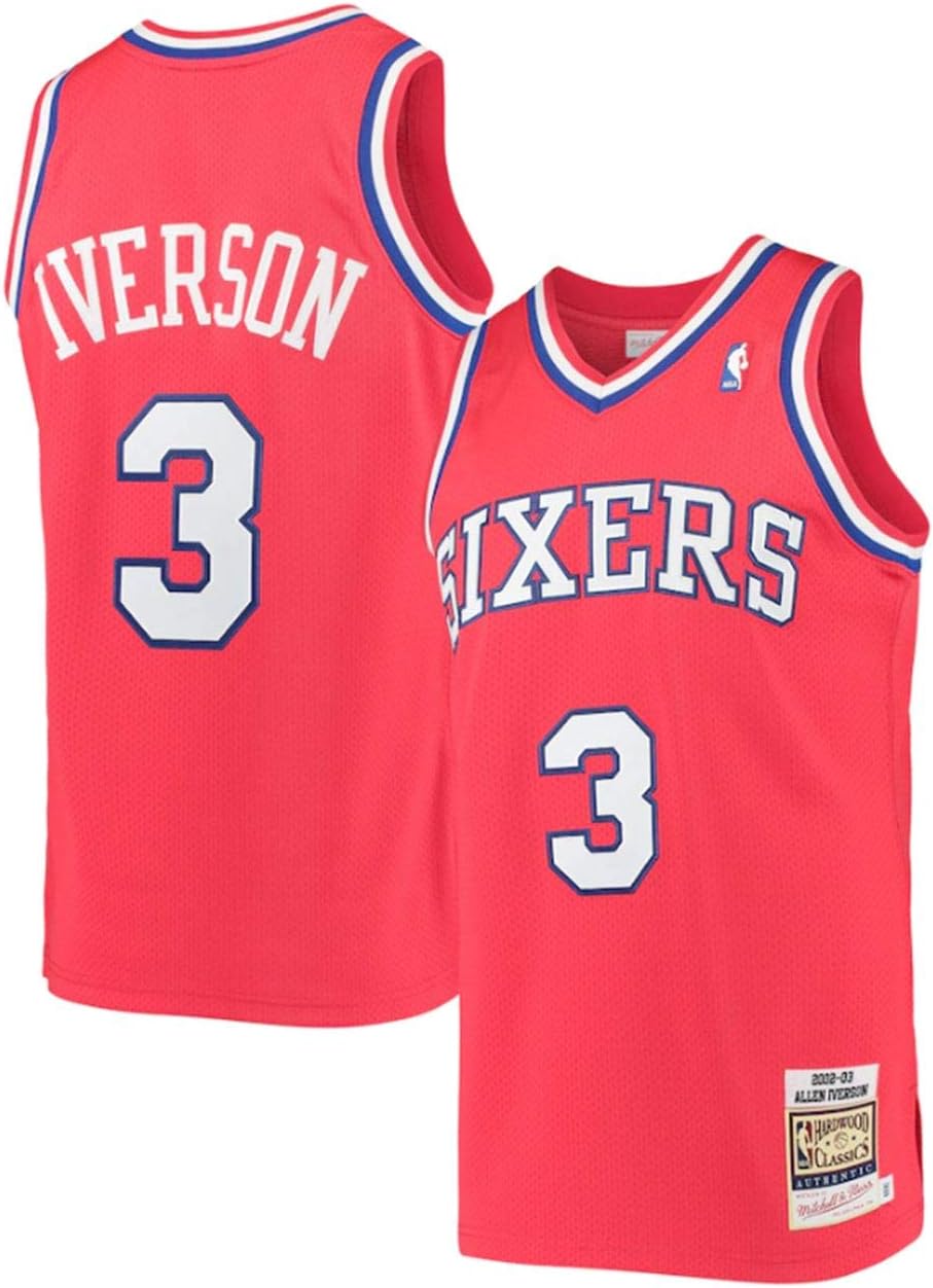 Men's Allen Iverson 76ers Red Hardwood Classics Bhutan Ubuy