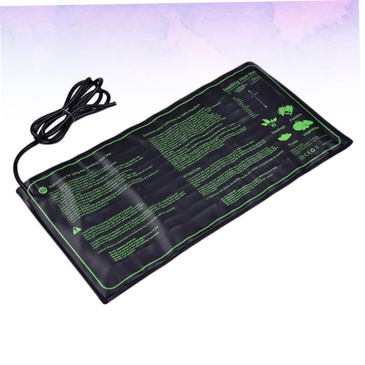 BESPORTBLE 230v Tappetino Riscaldante Per Piante e Resistente Riscaldamento Idroponico Silicone Per Germinazione e Propagazione Di Piantine Nero Eu