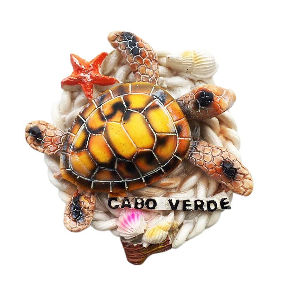 Wedarego Cape Verde 3D Turtle Fridge Magnet Souvenir Gift,Handmade Home & Kitchen Decoration Cabo Verde Refrigerator Magnet Collection