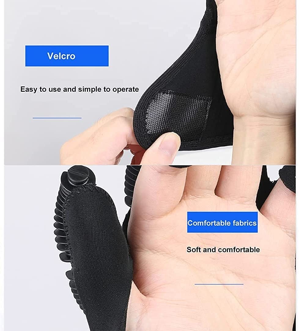 Rehabilitación Robot Guantes Stroke Hemiplegia Dedo Equipo De Entrenamiento De Muñeca Enderezar Brace Guard Protector (Color : Left, Size : S)