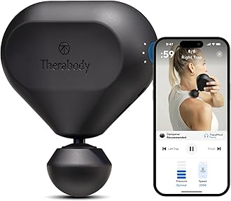 TheraGun Therabody Mini (2nd Generation) - Handheld Deep Tissue Percussion Massage Gun & Compact Personal Massager for On-The-Go, Portable Muscle Pain Relief in Neck, Back, Leg, Hand,Shoulder (Black)