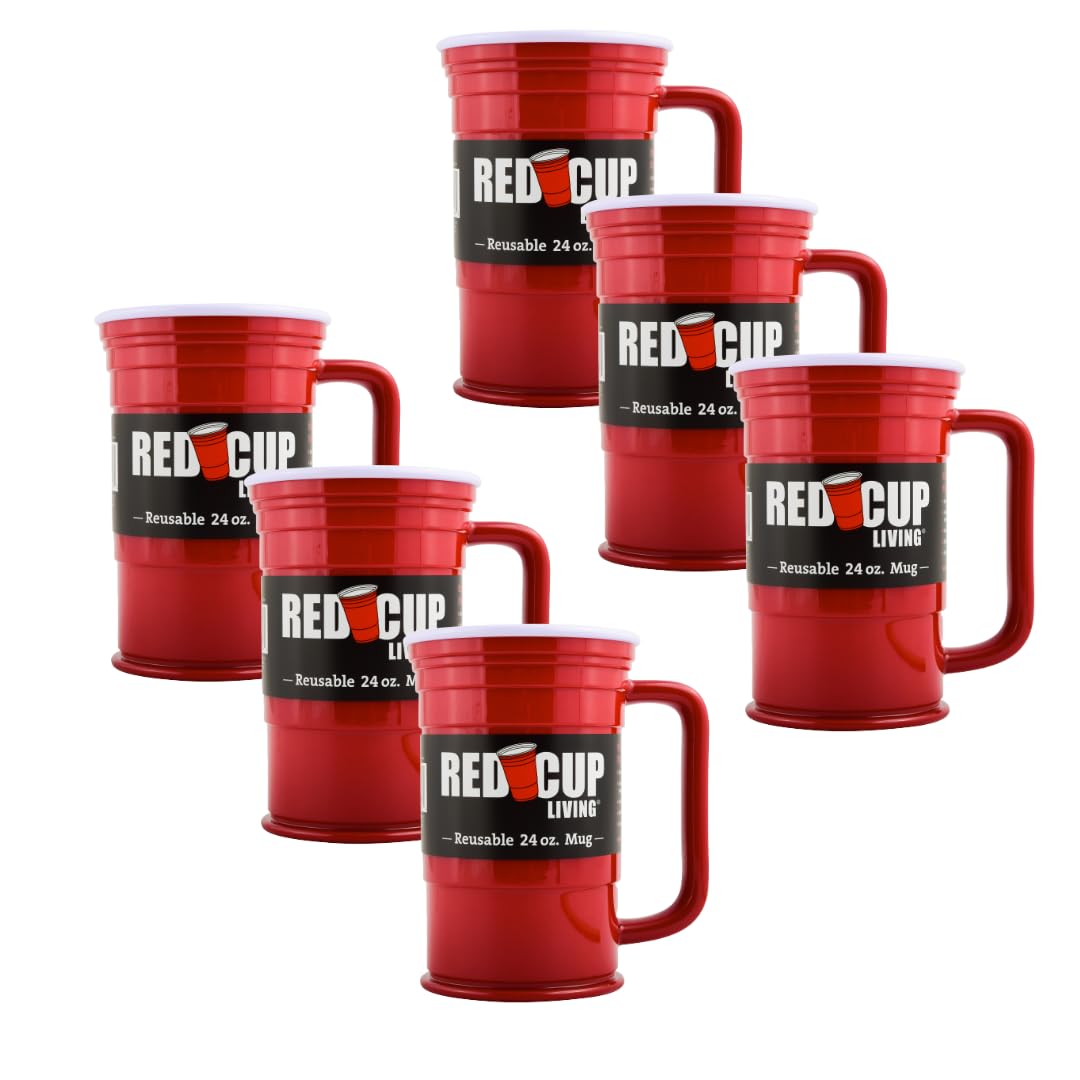 Verres à bière rouges Red Cup Living lot de 6 pour soirées étudiantes
