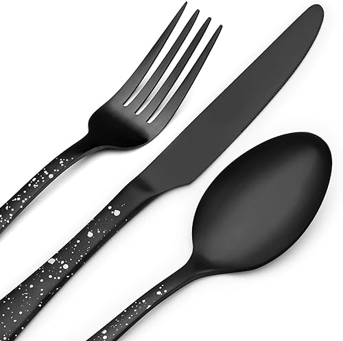 Miniatura 3 de O.C.E. Juego de cubiertos de acero inoxidable mate, juego de cubiertos de 20 piezas para 4 personas, acabado satinado, apto para lavavajillas