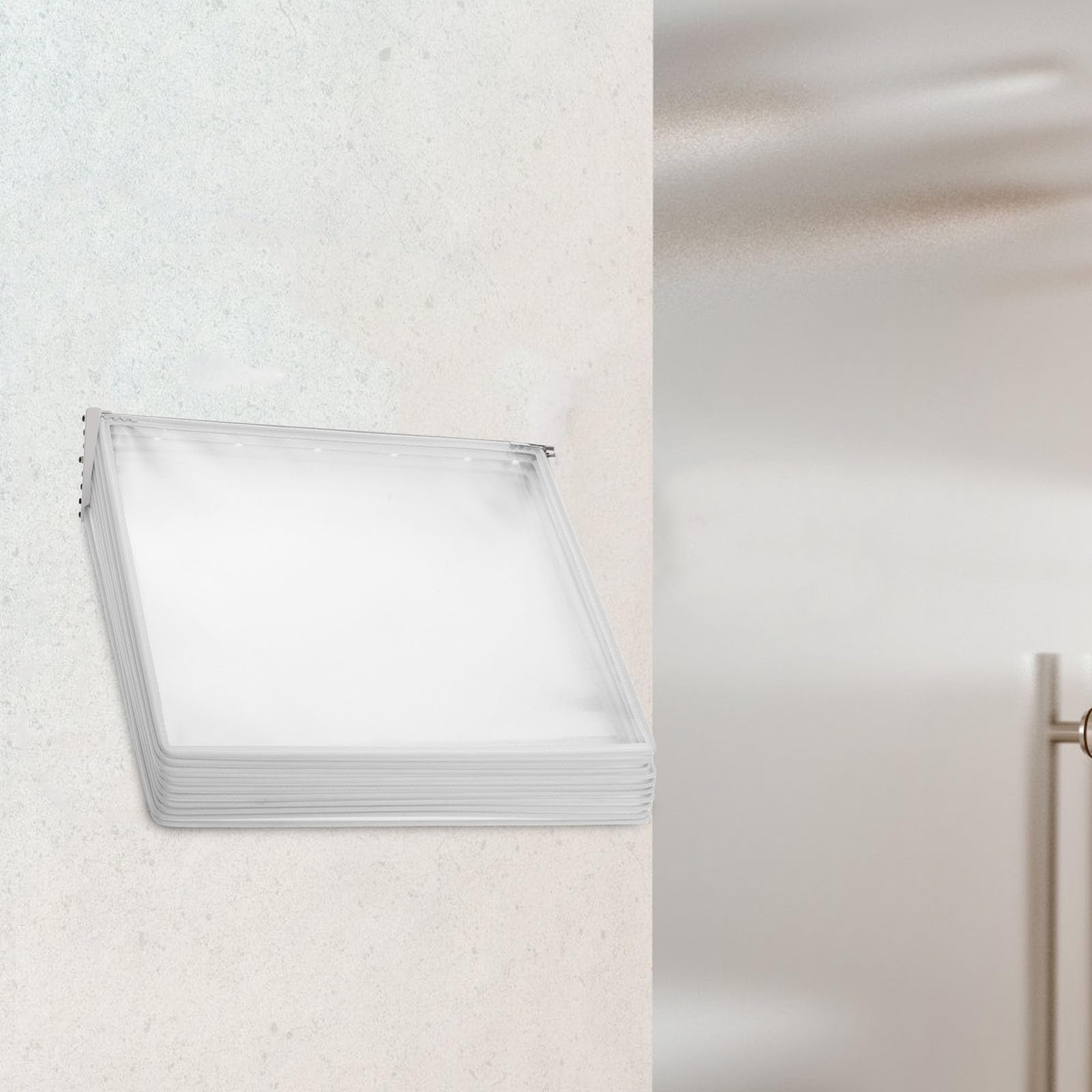 Cabilock Organizador de Archivos de Oficina 10 Bolsillos Transparentes, Carpeta Giratoria Colgante Montada en Pared para Documentos y Almacenamiento