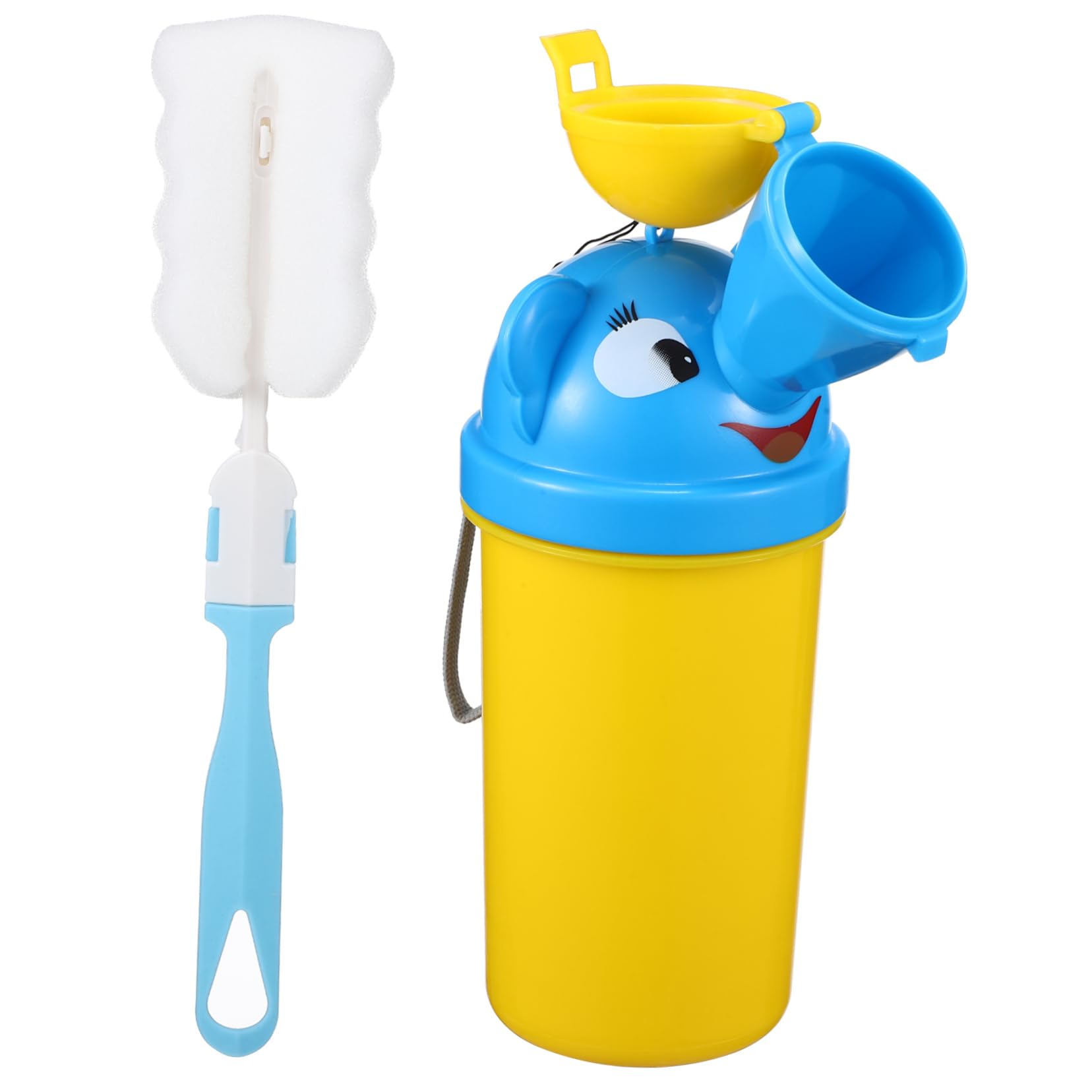 Toyvian Portable Kids Urinal Potty with Sealing Cap Lightweight Travel Toilet for Toddlers Leak-Proof Emergency Pee Training for Camping Car Outdoor Use