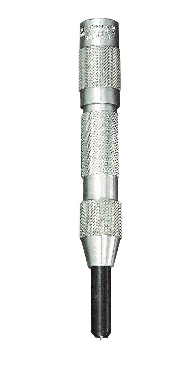 819 Hinge-Locating Automatic Center Punch With Adjustable Stroke, 5" Length, 5/8" Diameter