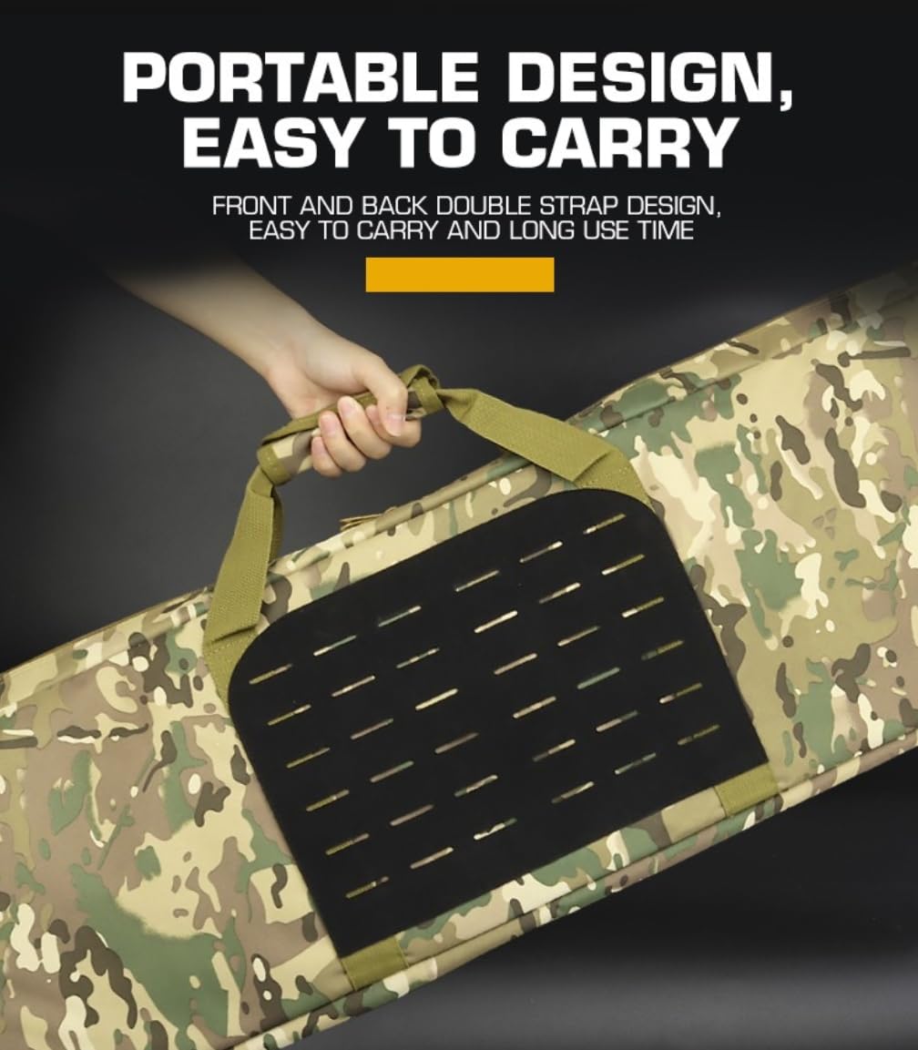 Peminkoo Bolsa para Pistola de Caza de 100 cm, Funda Protectora para Rifle de Combate, Paintball táctico, Molle, para Tiro con Airsoft