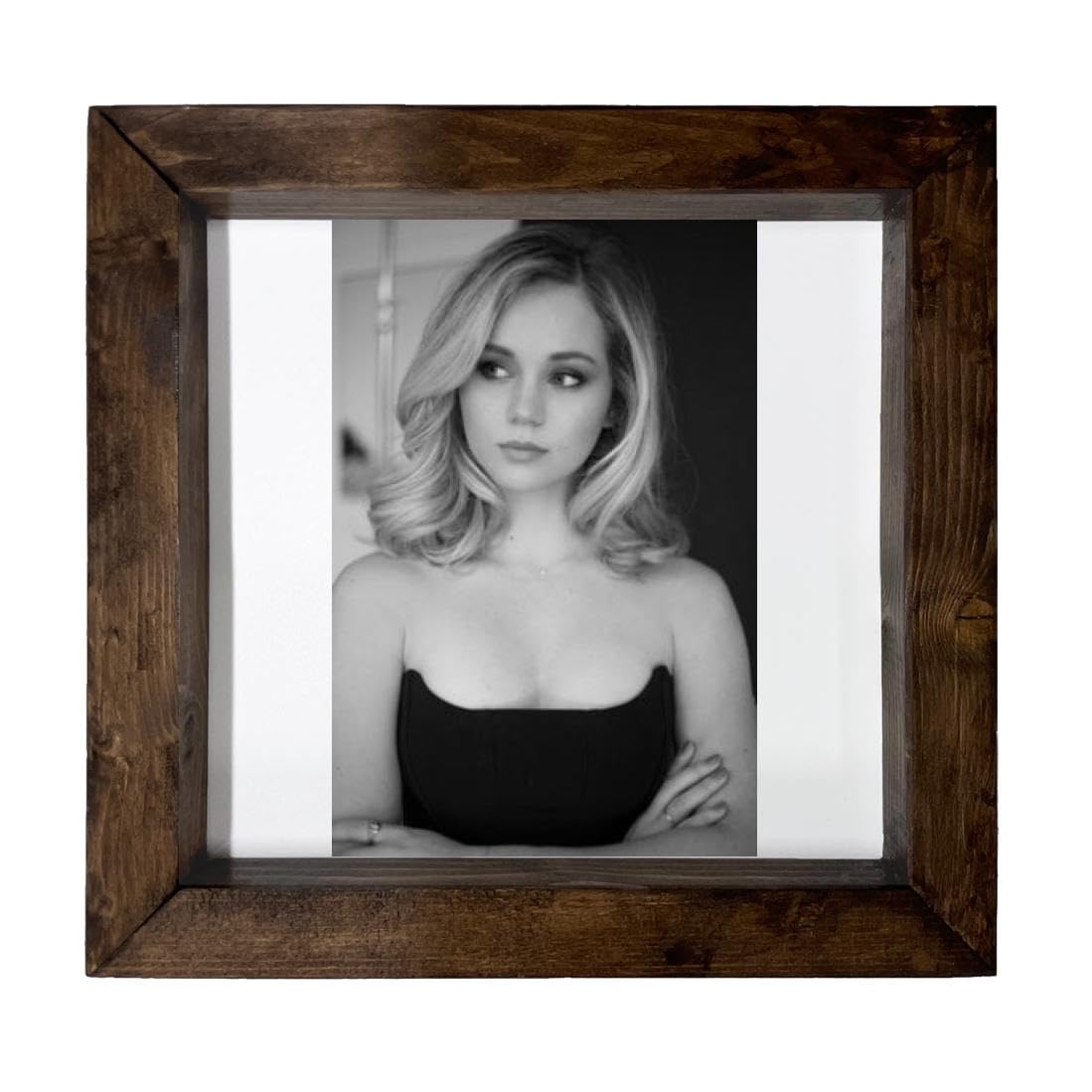 Brec Bassinger - 6X6 Full Color Photo Sign With Wood Frame PTR #PDI1020371