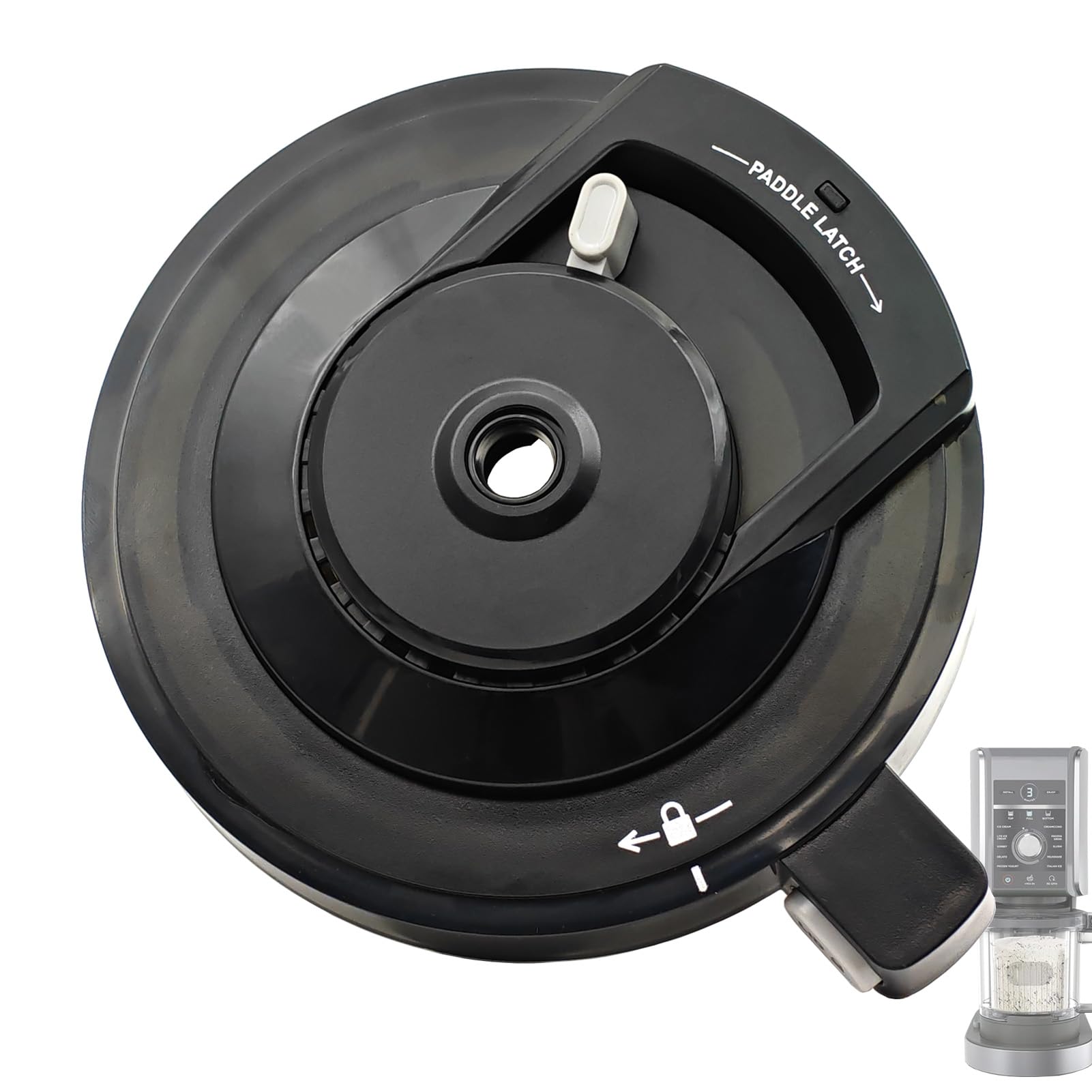 Coperchio Esterno per Ninja CREAMi Gelatiera Deluxe NC501EU, Coperchio per Ciotola per Gelatiera per Ninja Creamy Deluxe NC501EU NC500 NC500C NC501, Coperchio per Ciotola Esterna (Senza Pagaia)
