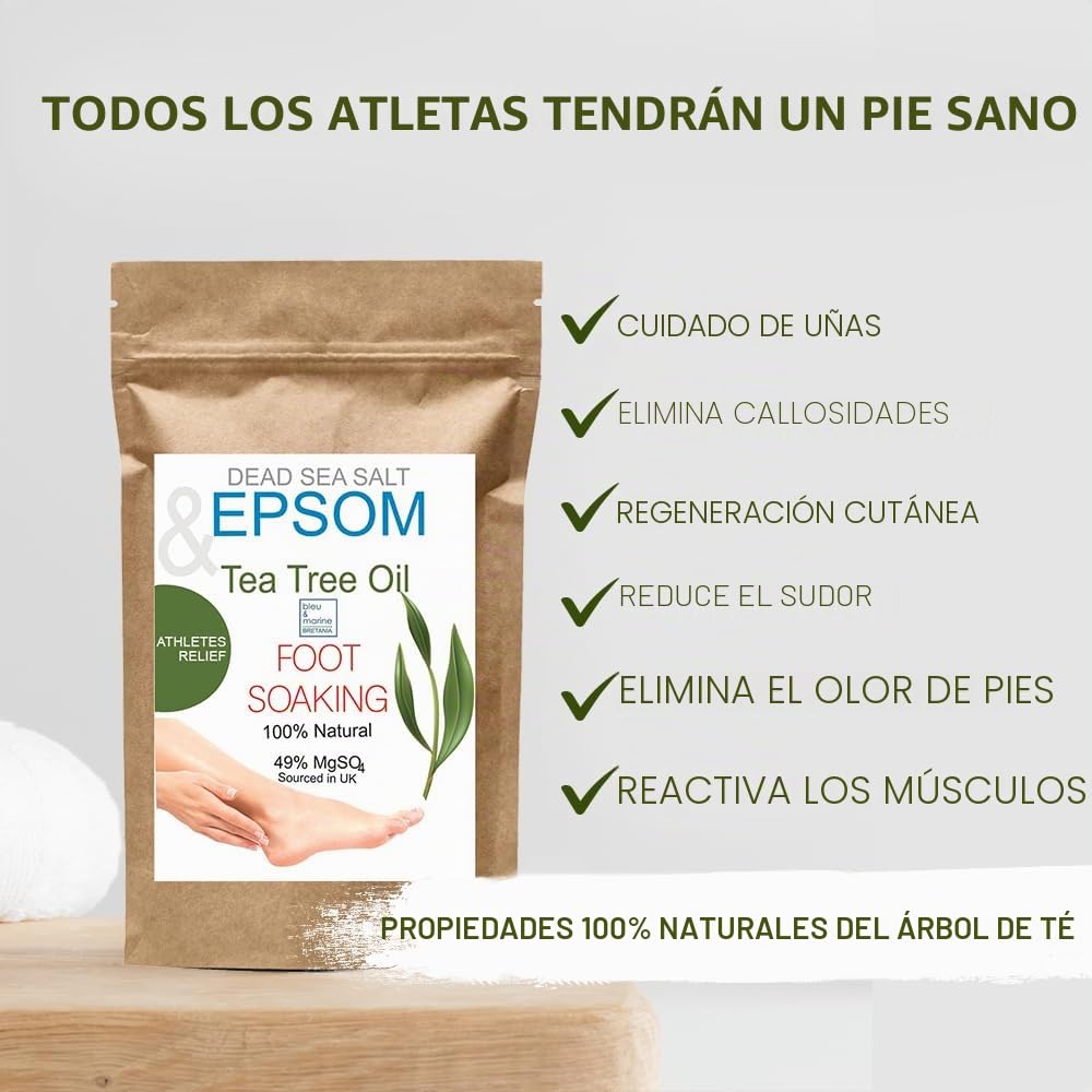 Sales de Epsom & Aceites Esenciales: Fuente de Magnesio Baño Relajante y Calmante. Defensa Natural y Protección Efectiva. Cuidado Activo de la Piel para Condiciones Óptimas - 1000 g 1 kg