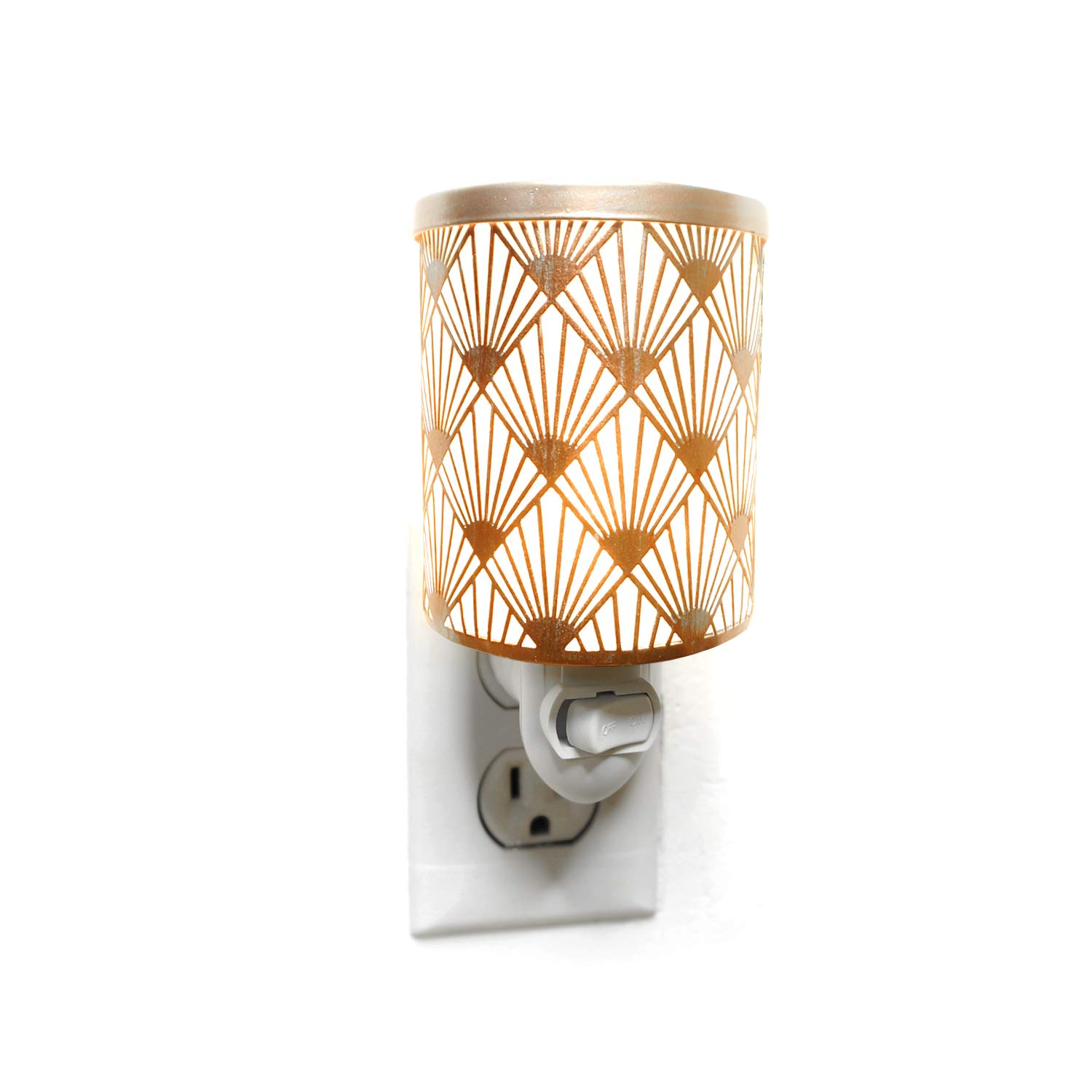 K-Cliffs Peacock Rose Gold Plug-in Fragrance Warmer Diffuser for Scented Wax Cubes & Essential Oils