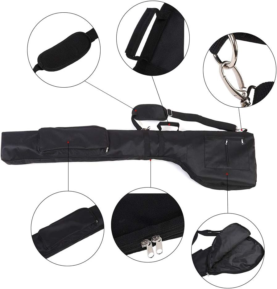 Golf Club Bag Sunday Golf Bag Golf Travel Bag Foldable Zippered Carry Bag Lightweight Waterproof Golf Sunday Pencil Bag Driving Range Mini Practice Golf Bag Travel Case for Men Women