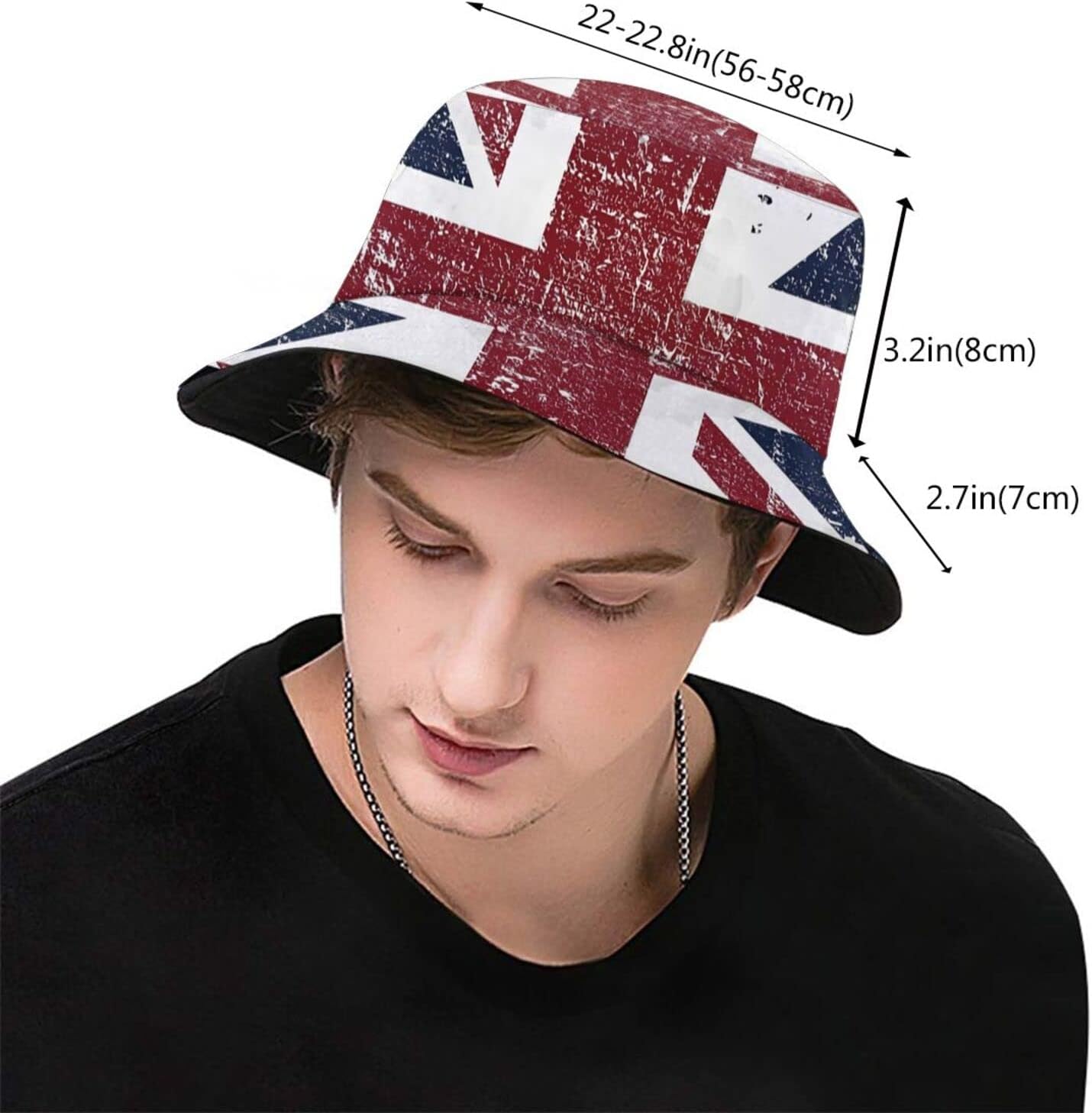 Union Jack Bucket Hat for Men Women Fashion Outdoor British Flag Sun Hat Packable Hat Caps - Image 3