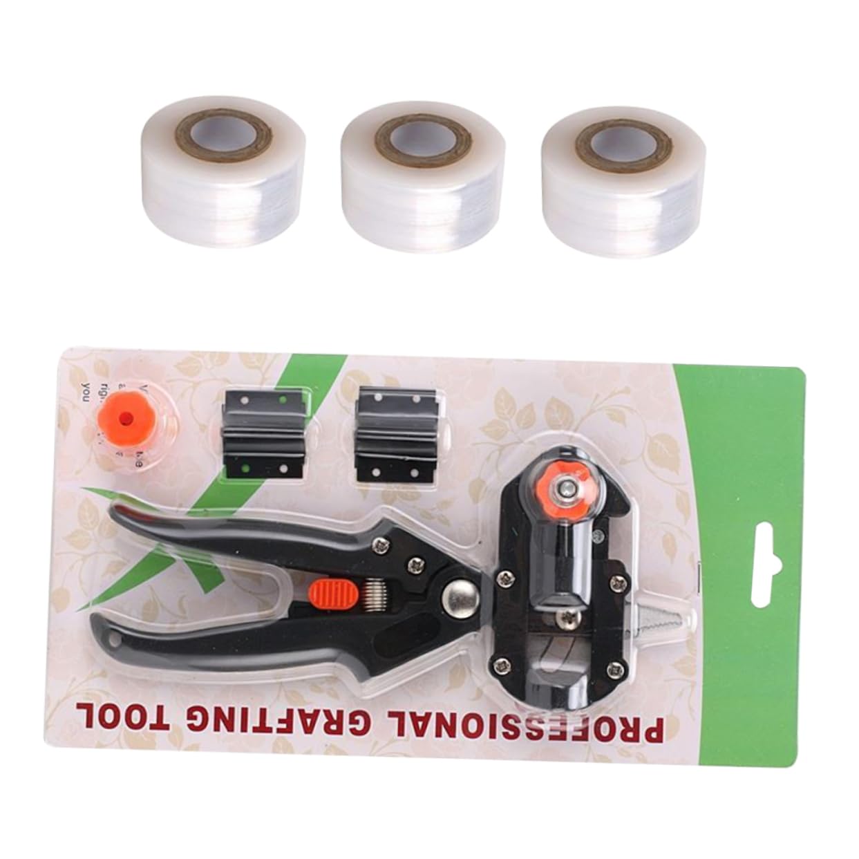IWOWHERO Grafting Shears Scissor Multi-function Bud Cutter Pruner for Fruit Trees Gardening Tool with 3 Styple Tapes