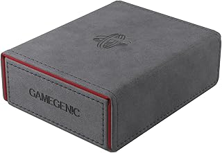 Gamegenic Token Keep - Premium Token Box for Safe Storage, Fits Dungeon 1100+ and Dungeon S 550+, Holds Tokens, Dice, and Cards, Fully Usable During Gameplay, Gray/Red Color, Made