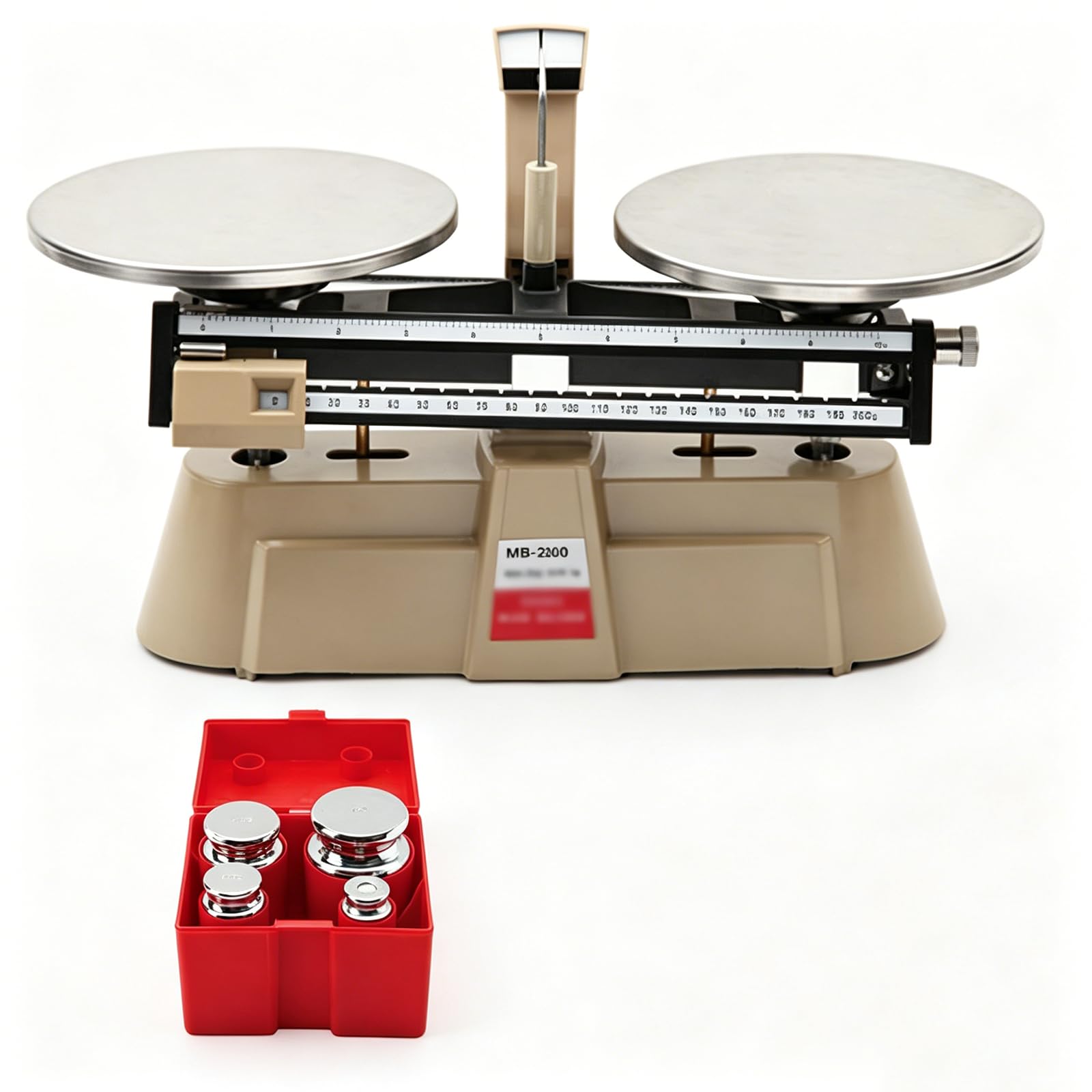 LYSDIANPU Precision Mechanical Scales, Analytical Double Pan Scales with Mit 4 Gewichten (1 Kg, 500 G, 200 G, 100 G), Weighing Range 0.1G - 2000G for Colleges, Laboratory