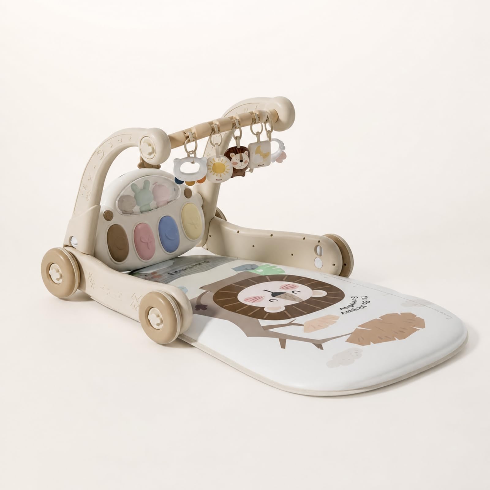 Tappeto Attività con Tappeto Imbottito Morbido Gym Attività Neonatale Delicato Sulla con Giocli Pendenti per Neonati, Standard
