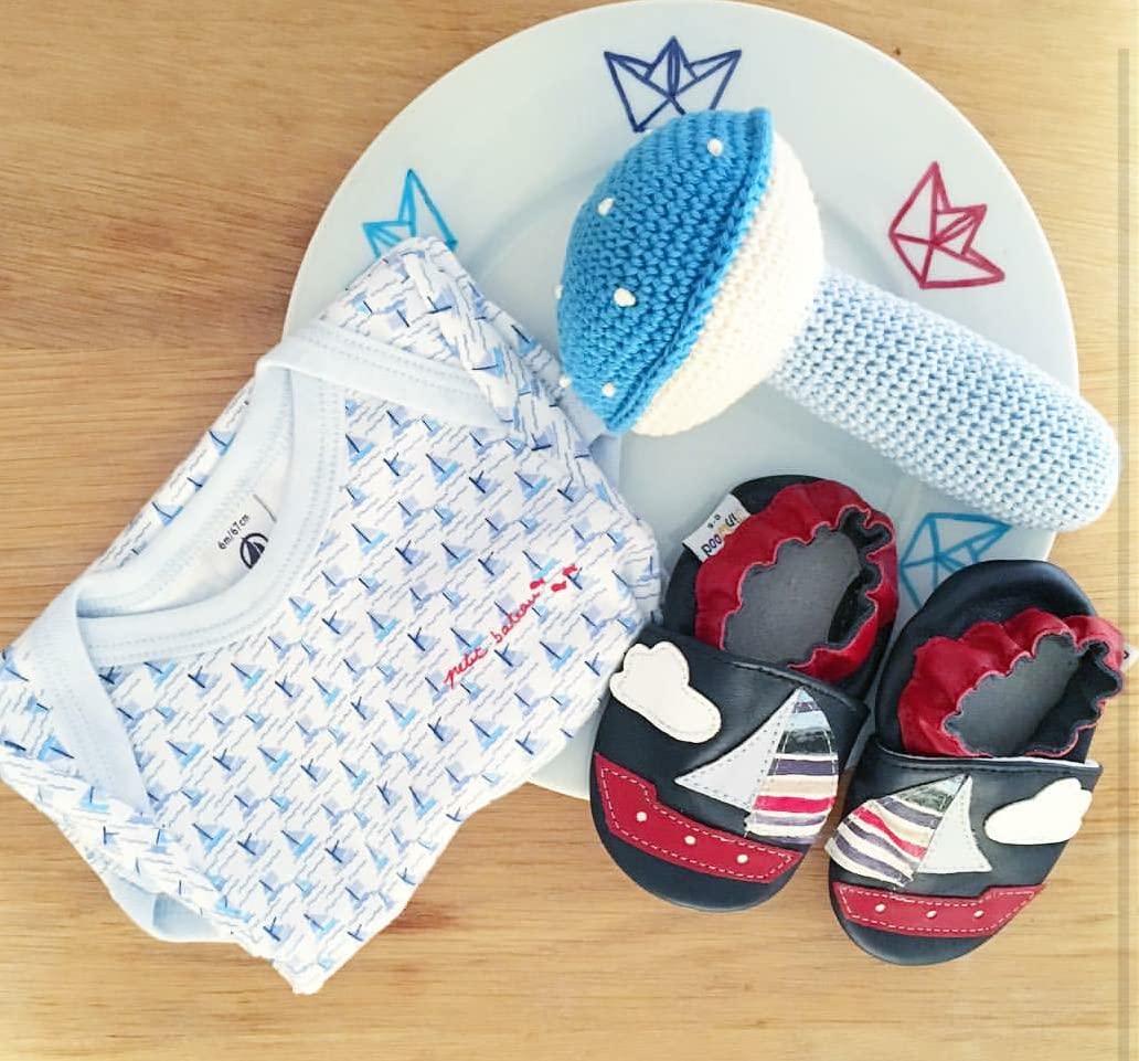 Jinwood Prewalk Baby Shoes Boy Girl Infant Children Kid Toddler Crib Boy First Walk Gift Boat Navy (24-30month, Navy)