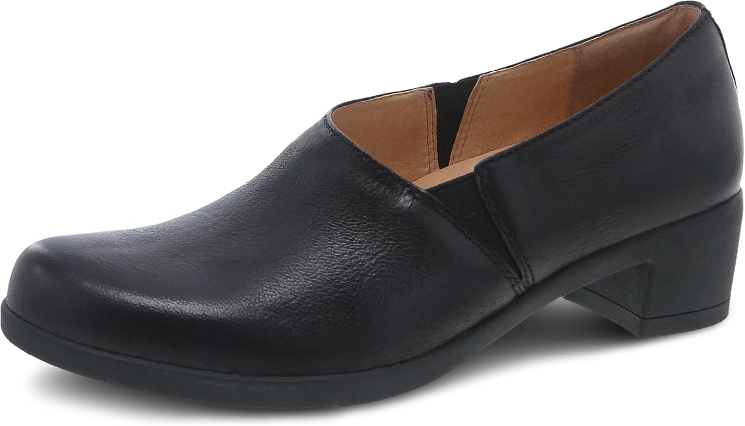 Dansko Women's Camdyn Black Burnished Heel 8.5-9 M US - Slip on, Comfort