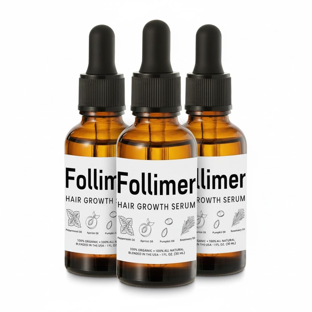 Premium Hair Oil - with Organic Rosemary Pumpkin Seed Peppermint Apricot Oils - Natural Minoxidil Alternative Made in