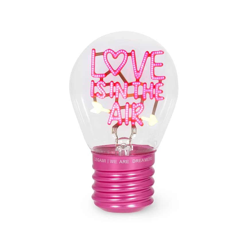 Legami - Lampada da Tavolo a forma di Lampadina, Ricaricabile con Cavo USB