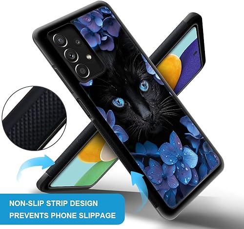 Miniatura 3 de CARLOCA Funda de acrílico duro compatible con Samsung Galaxy A32 5G, diseño gráfico de identidad de gato de Mumbai Clivia, a prueba de golpes,