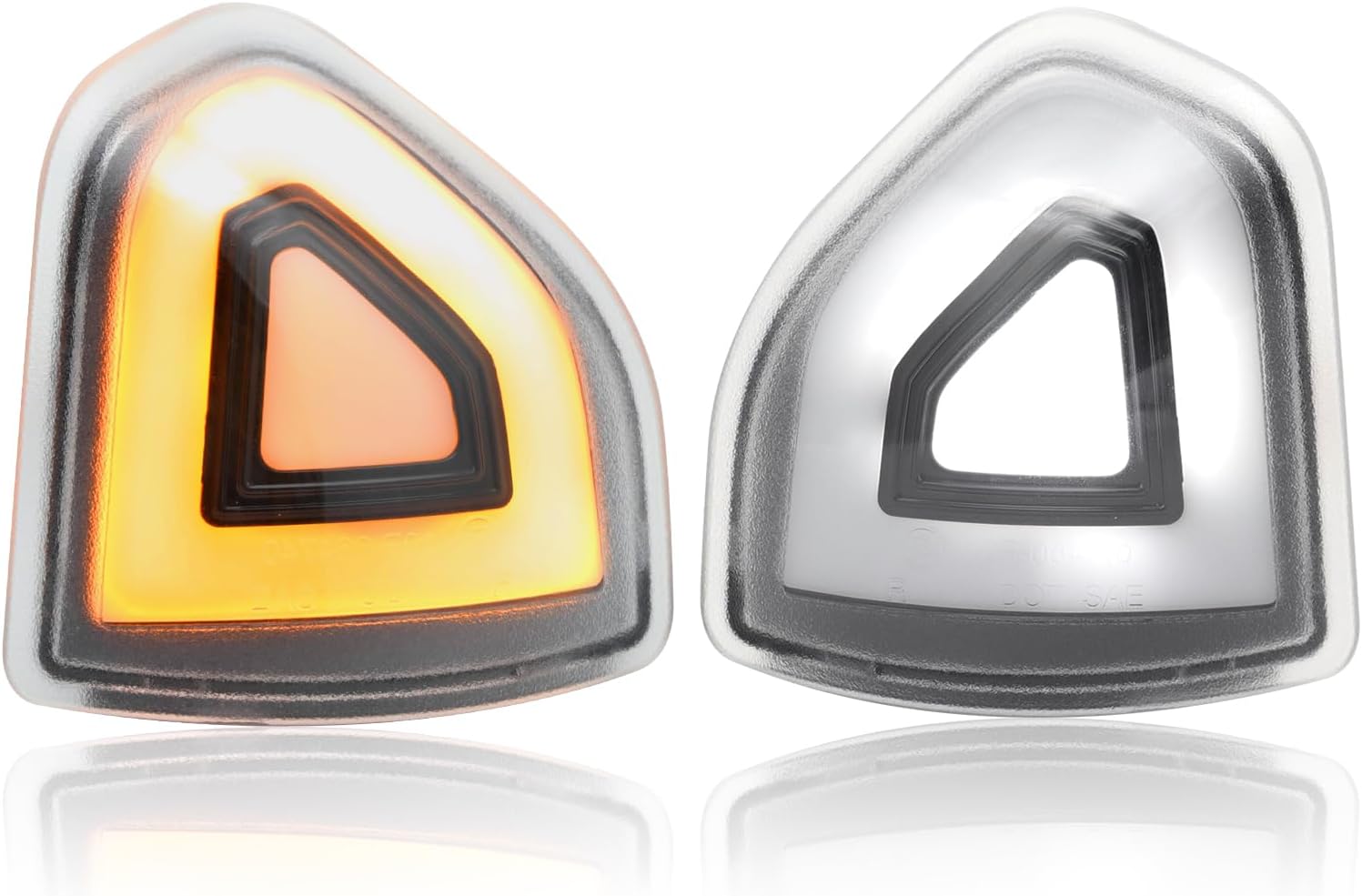 LED Tow Mirror Light Compatible with 2021 2022 2023 RAM 1500, Amber Turn Signal Light White Position Lamp for 2019-2022 RAM 2500 3500