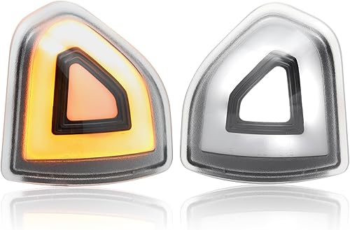 Miniatura 9 de Luz LED de espejo de remolque compatible con RAM 1500 2021-2023/RAM 2500 3500 2019-2022, luz de señal de giro ámbar, lámpara de posición blanca