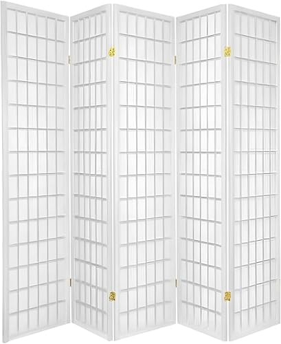 Miniatura 9 de Legacy Decor - Separador de habitación, de e 3, 4, 6, 5, 8 paneles de habitación, estilo Shoji, de 6 pies alto, Madera, Blanco Blanco,Negro