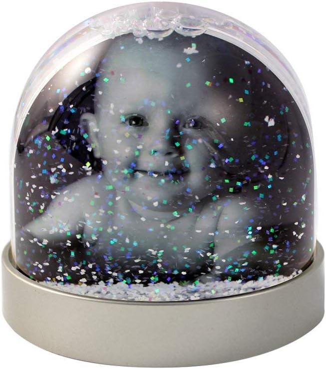 Snow Dome with Metallic Base (Grey Plastic)