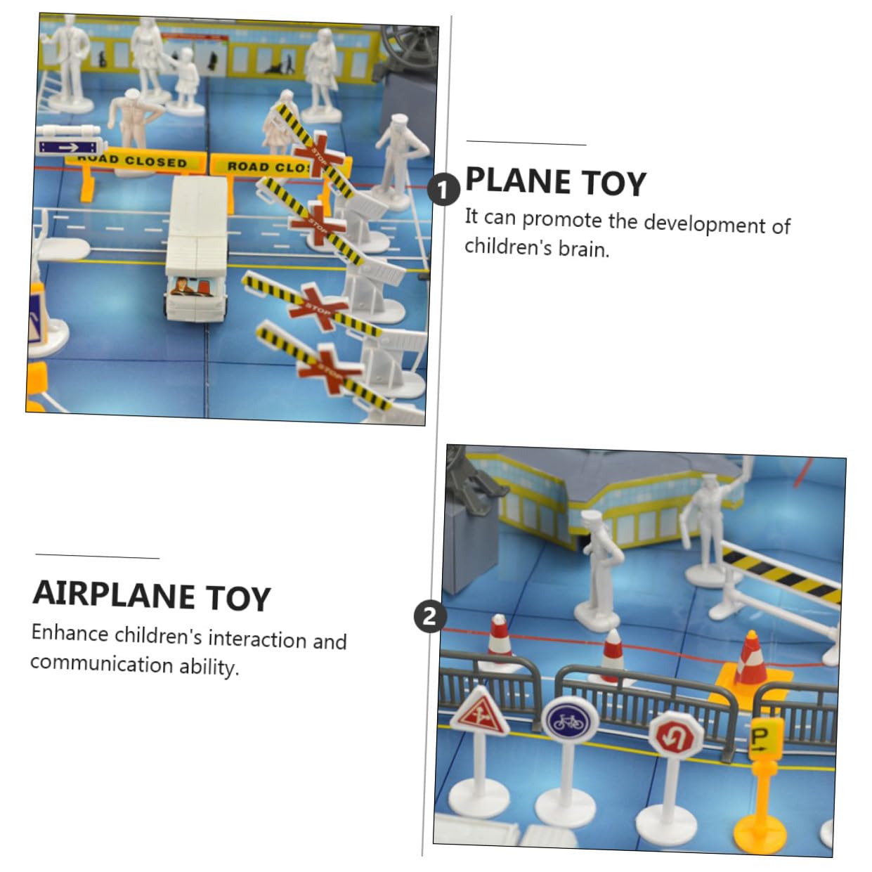Set Giocattolo Aereo Scena Aeroporto Educativo in PVC per Ragazzo Ragazza | Pvc, Statica per Simulazione Creativa, Decorazione per Scrivanie e Vetrine