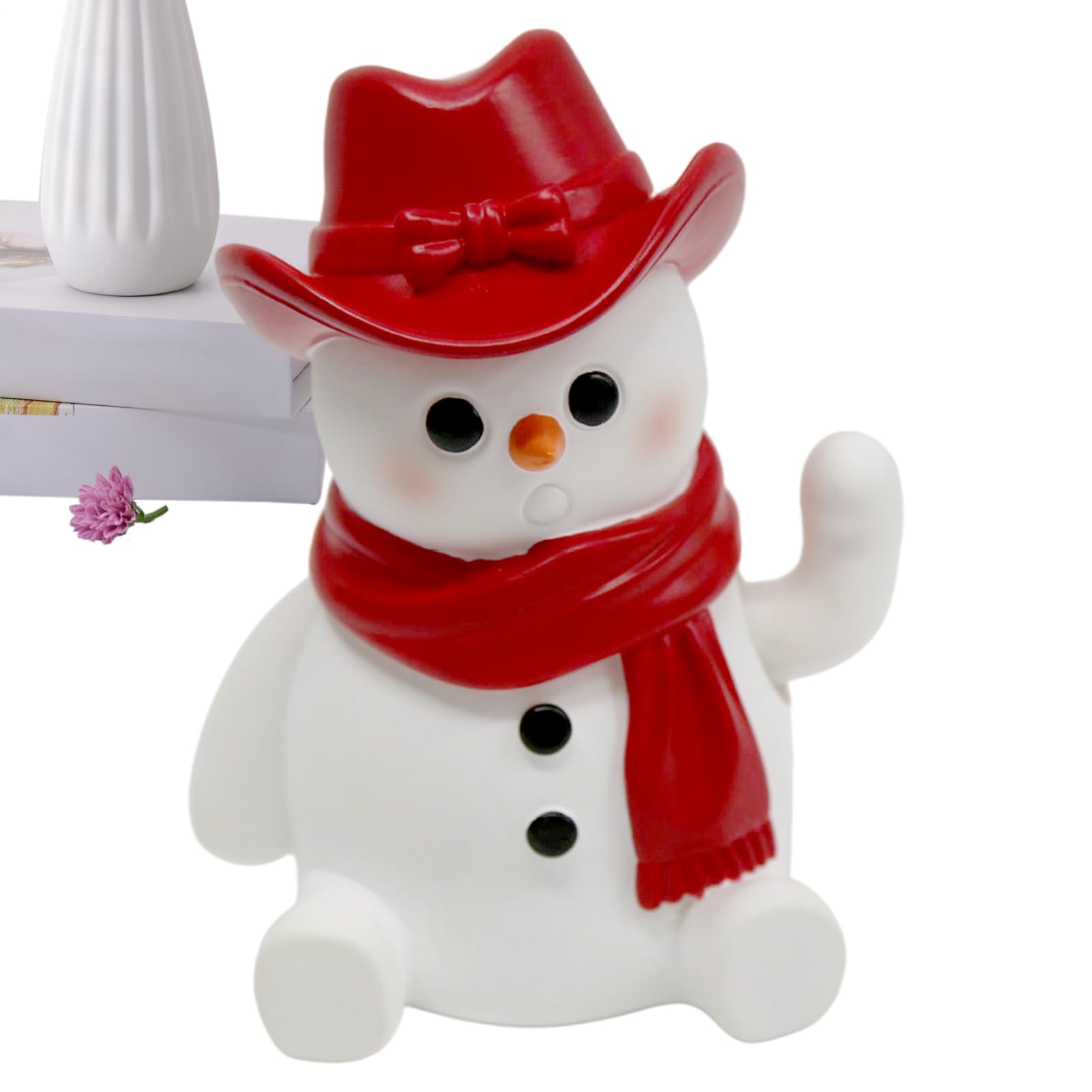Décor de bonhomme de neige mignon extérieur pour animer un jardin triste