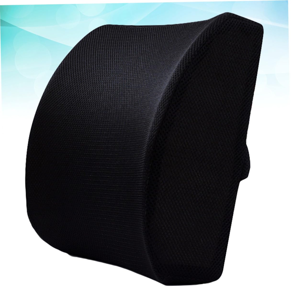 Coussin Lombaire Mémoire Coton Noir pour Voiture et Bureau