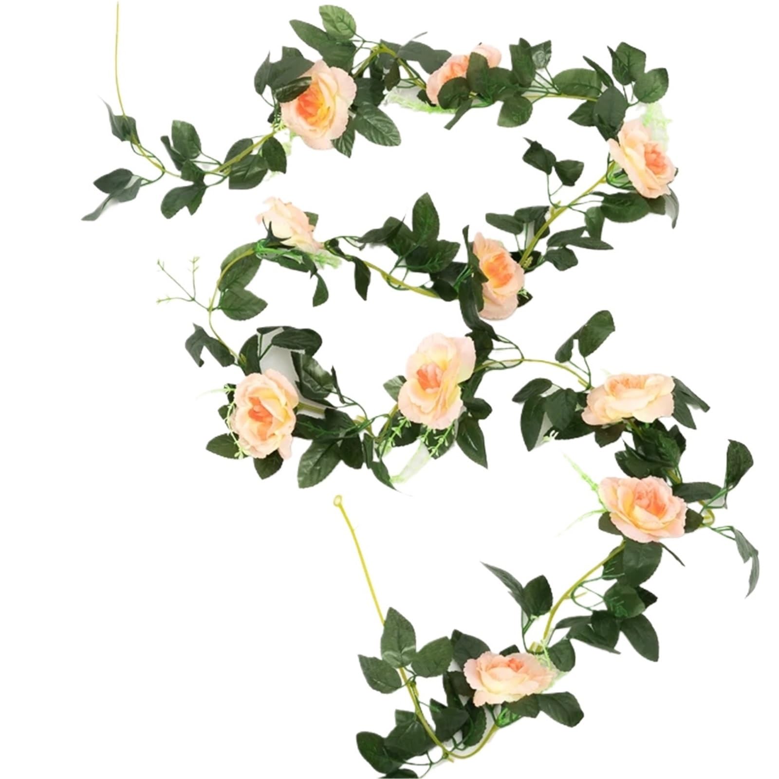 LXLAEOANG Artificial Flowers Silk Artificial Flowers Garland Rose Vine Hanging Wedding Home Garden Wall Christmas Decoration Arch Fake Plant Garlands