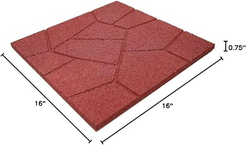 Miniatura 8 de RevTime Pavimentadora de goma de doble cara para jardín, de 16 x 16 pulgadas, para adoquines de patio, escalones y caminos, azulejos de goma de