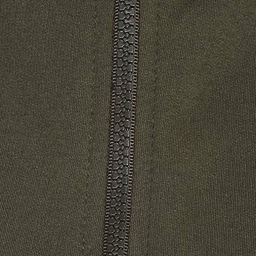 Image of Alan Jones Clothing Women's Solid Zipper Hooded Sweatshirt | Front Zip, Ribbed Hem, Lined Hood, Casual Winter Wear