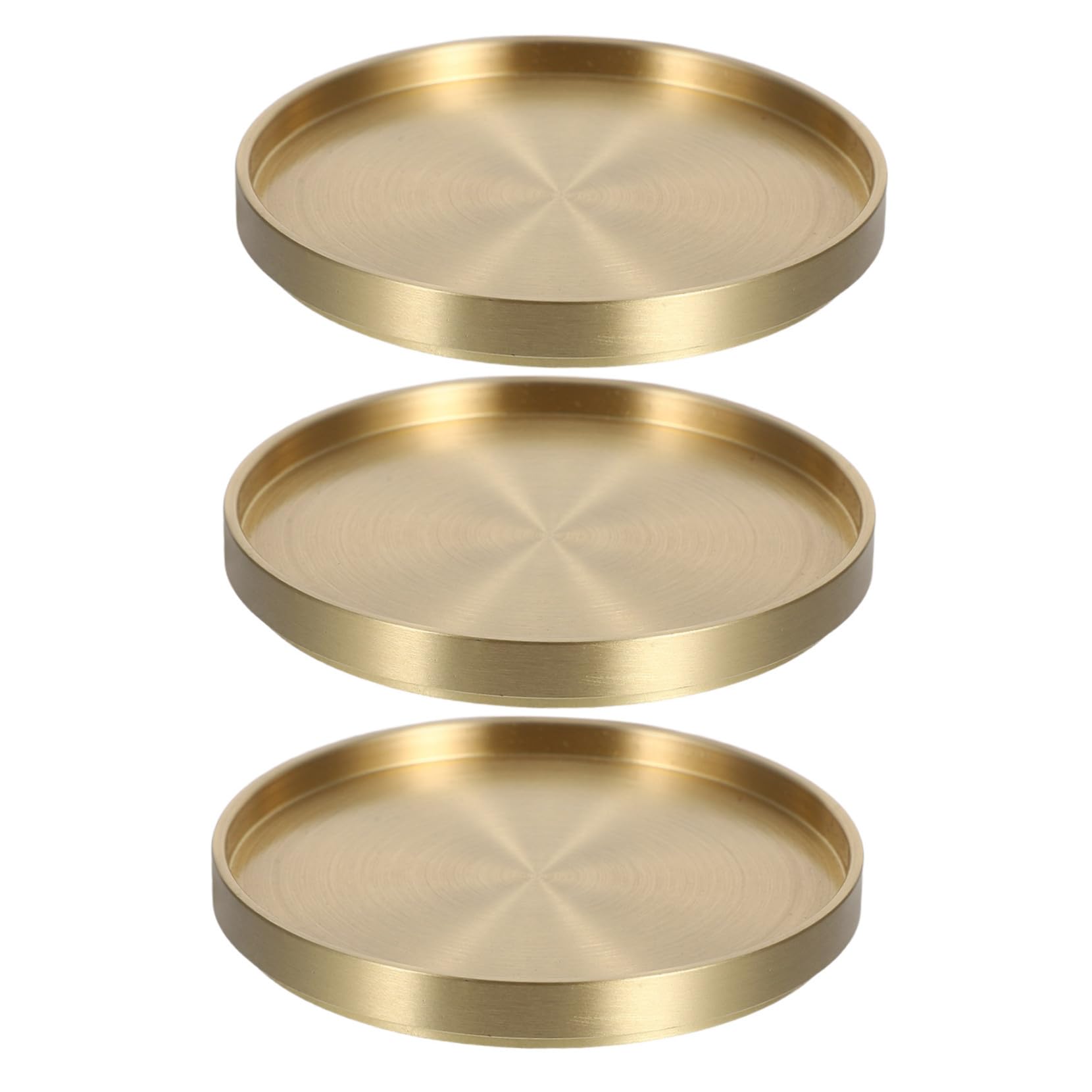 Laiton doré décoratif pour ce lot de 3 dessous de tasse esthétiques et durables