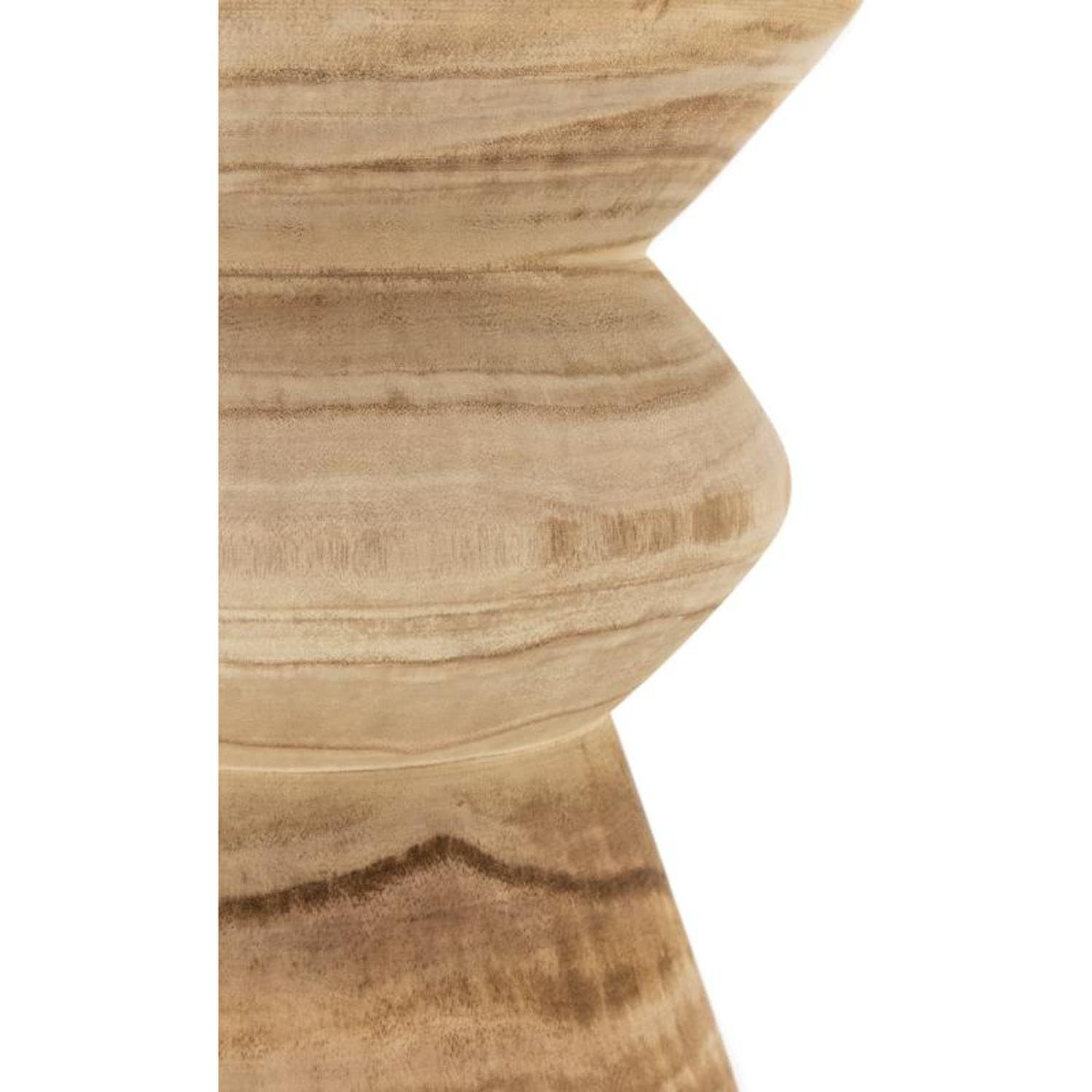 AUBRY GASPARD - Tabouret Pion en Paulownia Naturel Ø30 H40 - Design Élégant et Durable - Idéal pour Salon - Chambre Ou Cuisine - Facile À Entretenir - Naturel - 30 cm